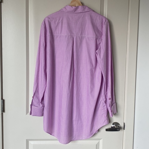 Camila Coelho Elliot Shirt Dress Pink Lilac Gingham Check Revolve Small - Picture 5 of 9